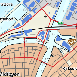 Kartutsnitt fra Kartverket