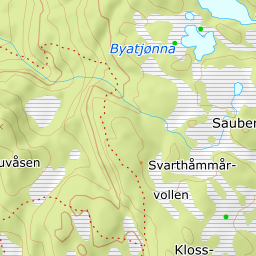 Kartutsnitt fra Kartverket